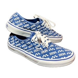 Vans Authentic Logo Repeat Blue & White Men 7/ Women 8.5 -507452- Skater, Casual